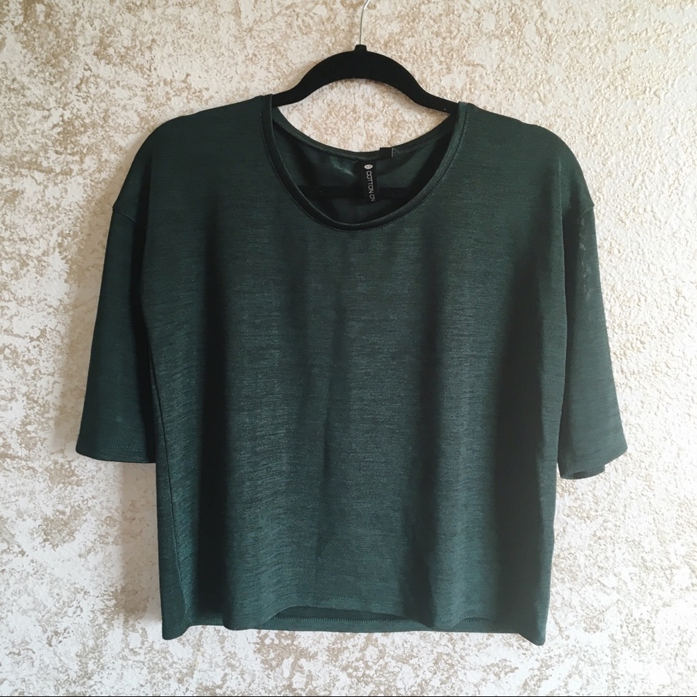 Cotton on forest green top